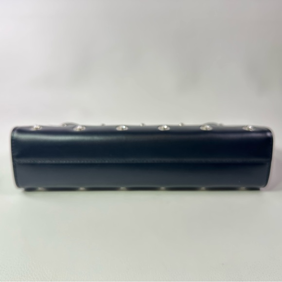 NEW! Versace Crystal Medusa 95 Studded Clutch Black Lamb Leather - Picture 7 of 12